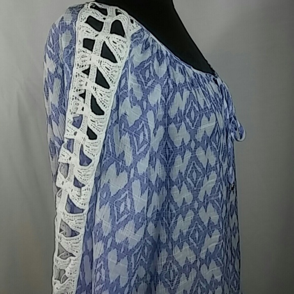 Alyx Tops - Alyx top Lace Sleeves Boho Purple Size L #W4